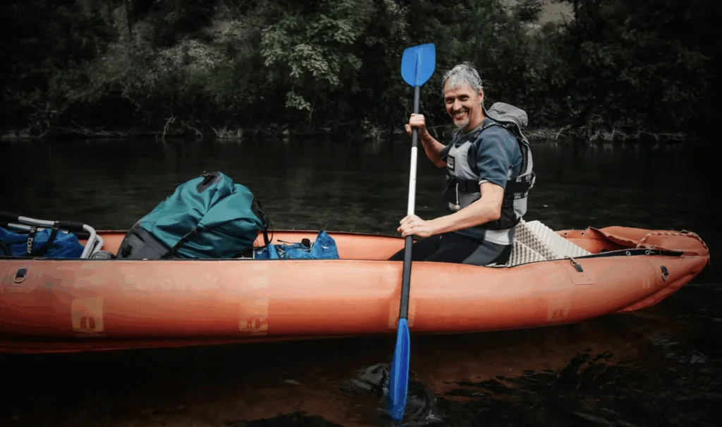 Beat Bähler im Kanu Boot