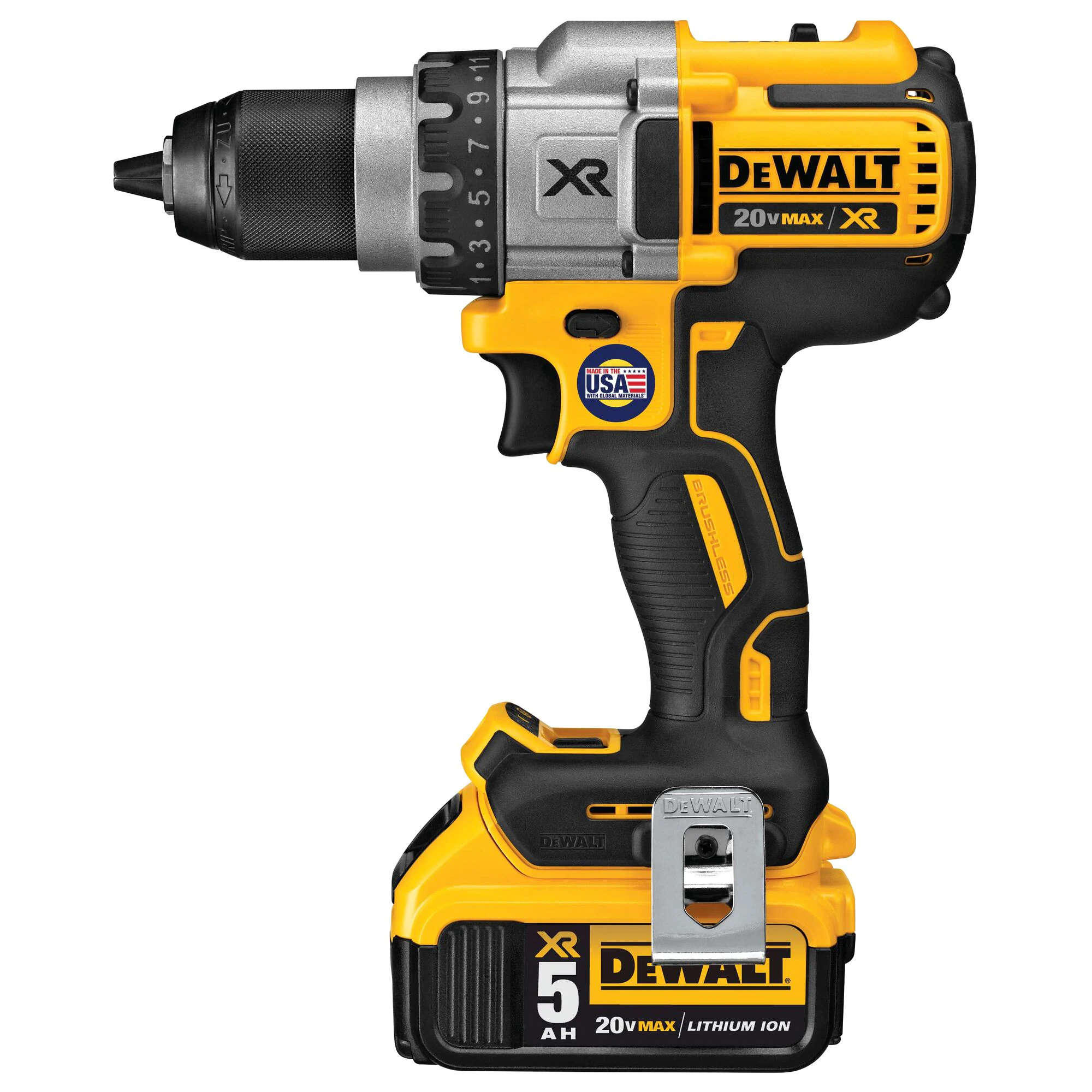 DEWALT 20-volt Max 1/2-in Brushless Cordless Drill (2 Li-ion Batteries Included and Charger Included)