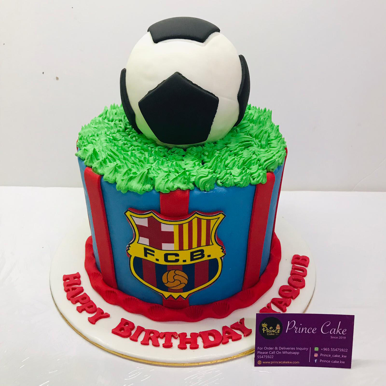 Barcelona Football Cake