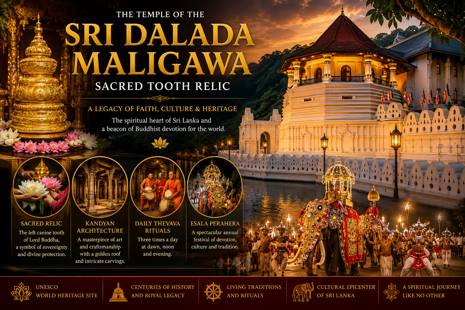 The Temple of the Sacred Tooth Relic in Kandy: A Spiritual Journey