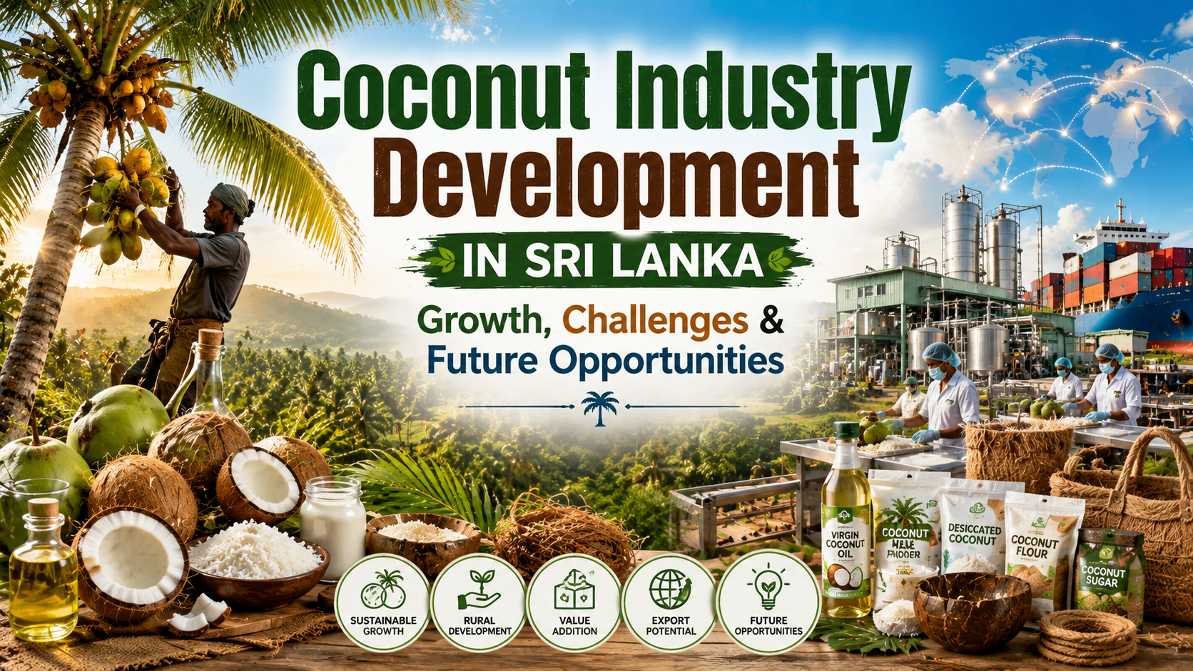 Coconut Industry Development in Sri Lanka: Growth, Challenges, and Future Opportunities