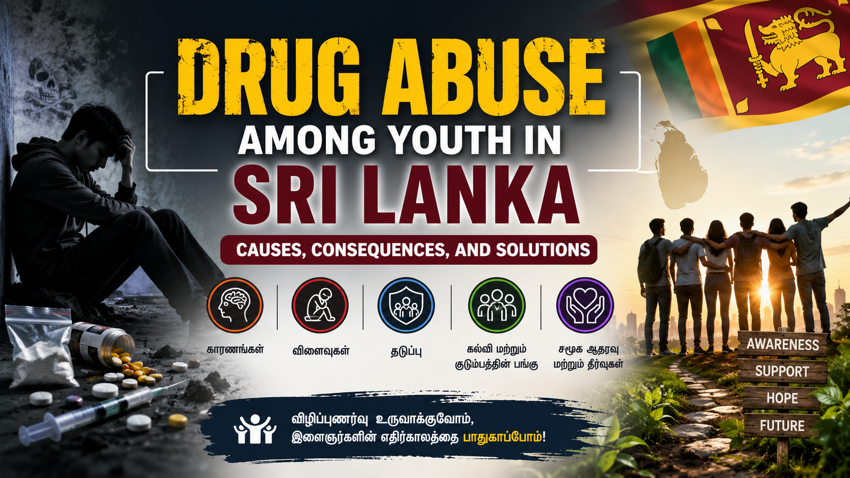 ශ්රී ලංකාවේ තරුණයන් අතර මත්ද්රව්ය භාවිතය: හේතු, ප්රතිවිපාක සහ විසඳුම්