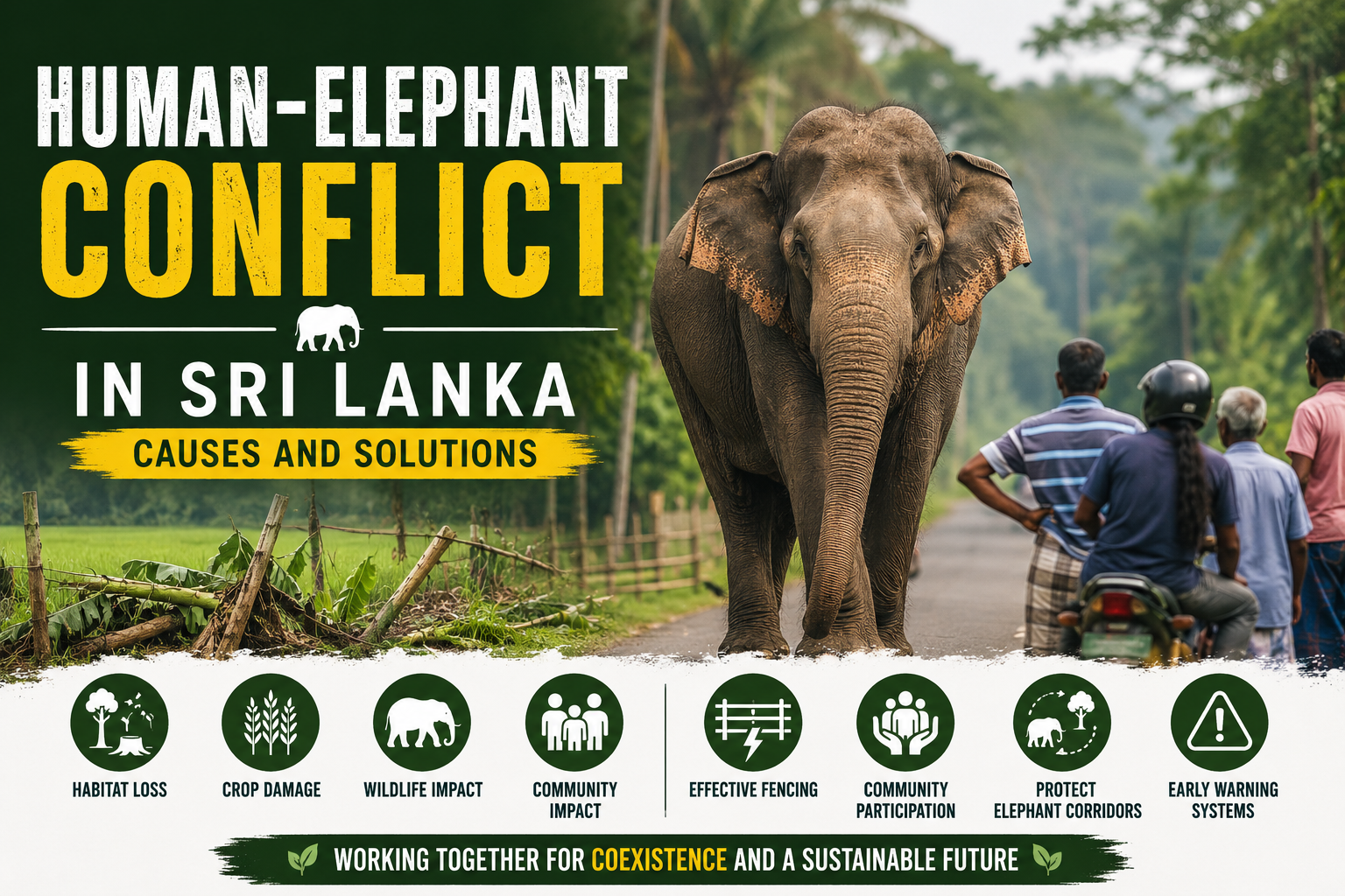 Human-Elephant Conflict in Sri Lanka: Causes and Solutions