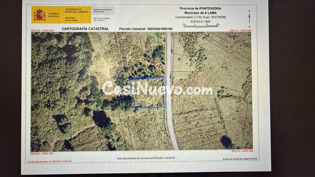 PARCELA EDIFICABLE EN A LAMA