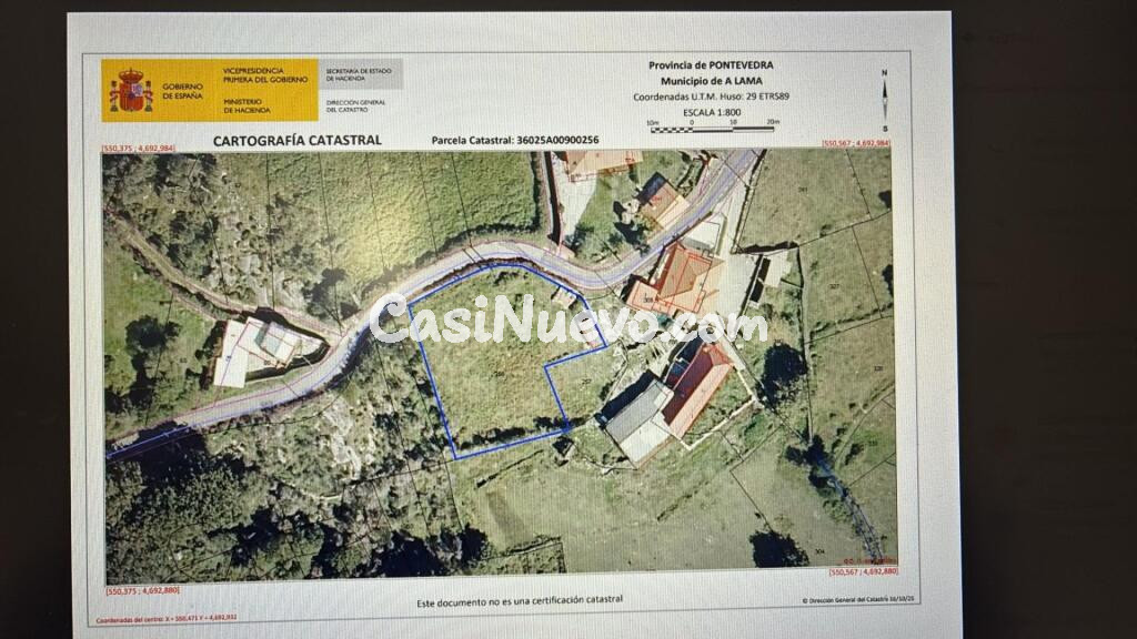 PARCELA EDIFICABLE EN A LAMA