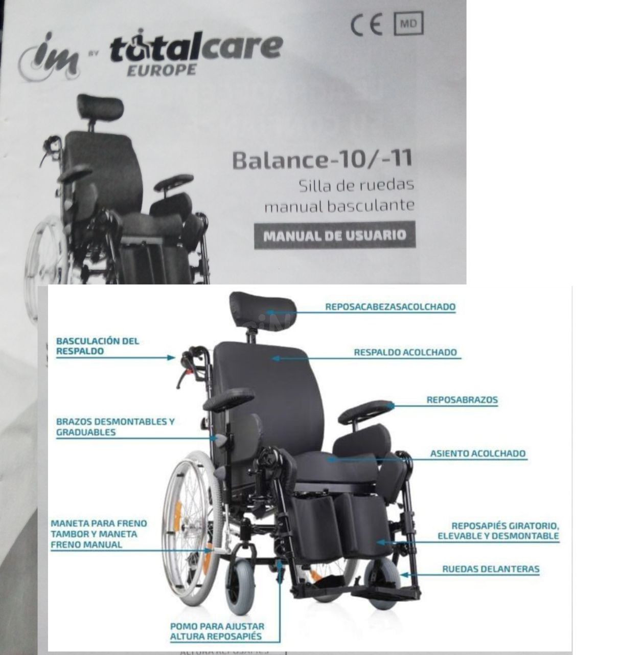 silla ruedas basculante balance 1011 t40s - foto 5
