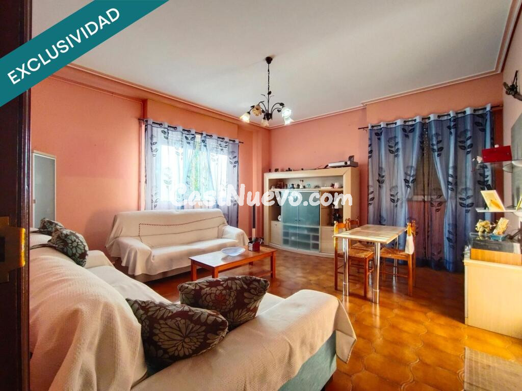 Se vende piso en Cacabelos (León) – 3 habitaciones, 120 m², muy luminoso, amueblado y con vistas