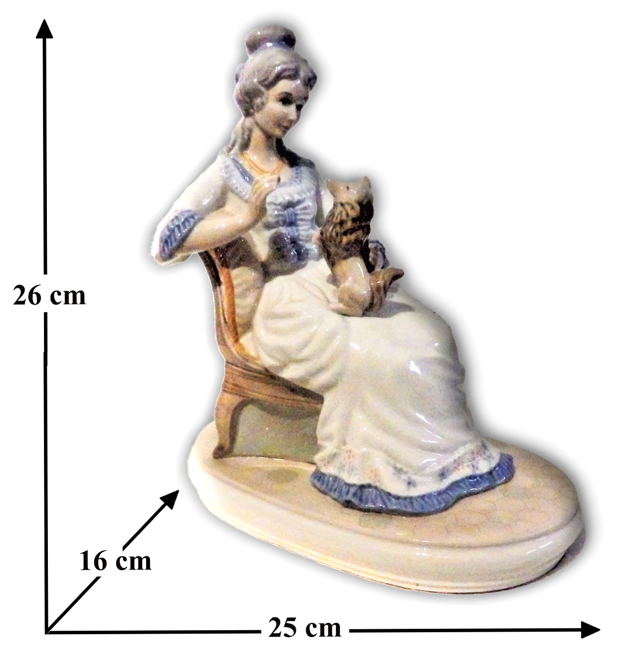 PAREJA DE FIGURAS PORCELANA BRILLO Estilo Lladro. 26 x 25 x 16 cm - foto 3