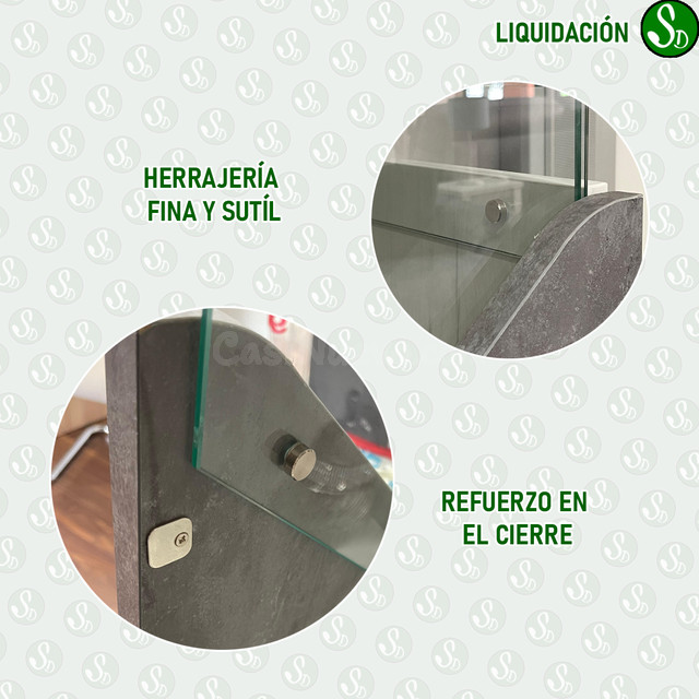 Mueble de salón moderno gris y blanco - foto 3