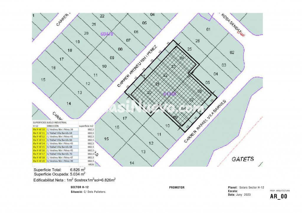 Solar industrial de Obra Nueva en Venta en Reus Tarragona