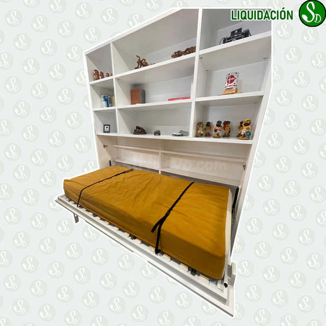 Cama Abatible + Armario Blanco - foto 2