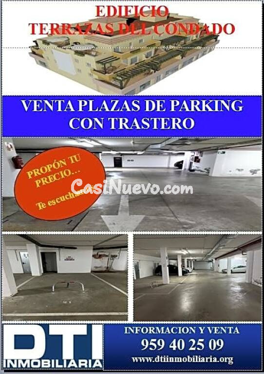 SE VENDE PLAZAS DE PARKING Y TRASTEROS