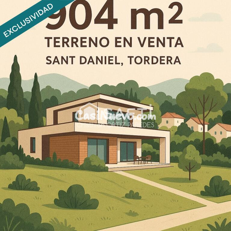 Parcela urbana de 904 m² en Sant Daniel