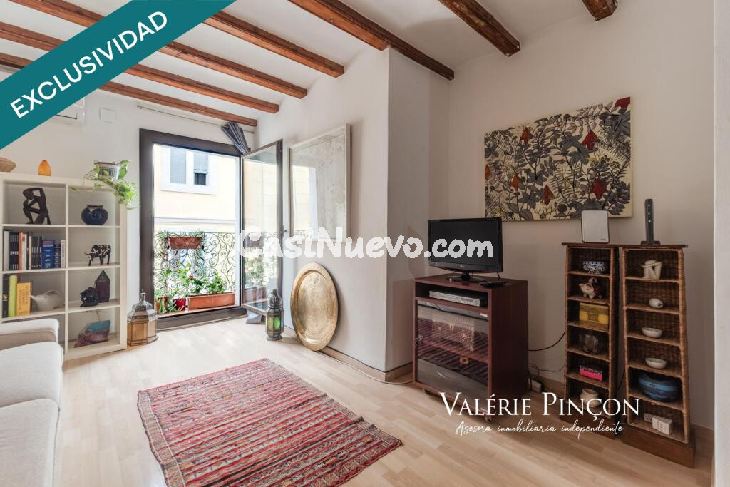 Hermoso piso con salón muy amplio, 1 dormitorio y 1 despacho/vestidor.