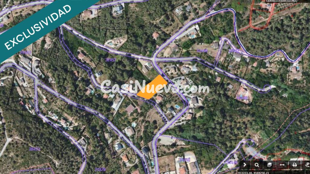 TERRENO DE 2300M2 EDIFICABLE EN CERVELLO.