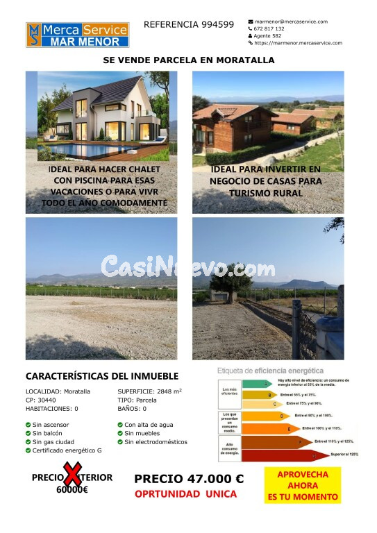 Parcela en Venta en Moratalla Murcia