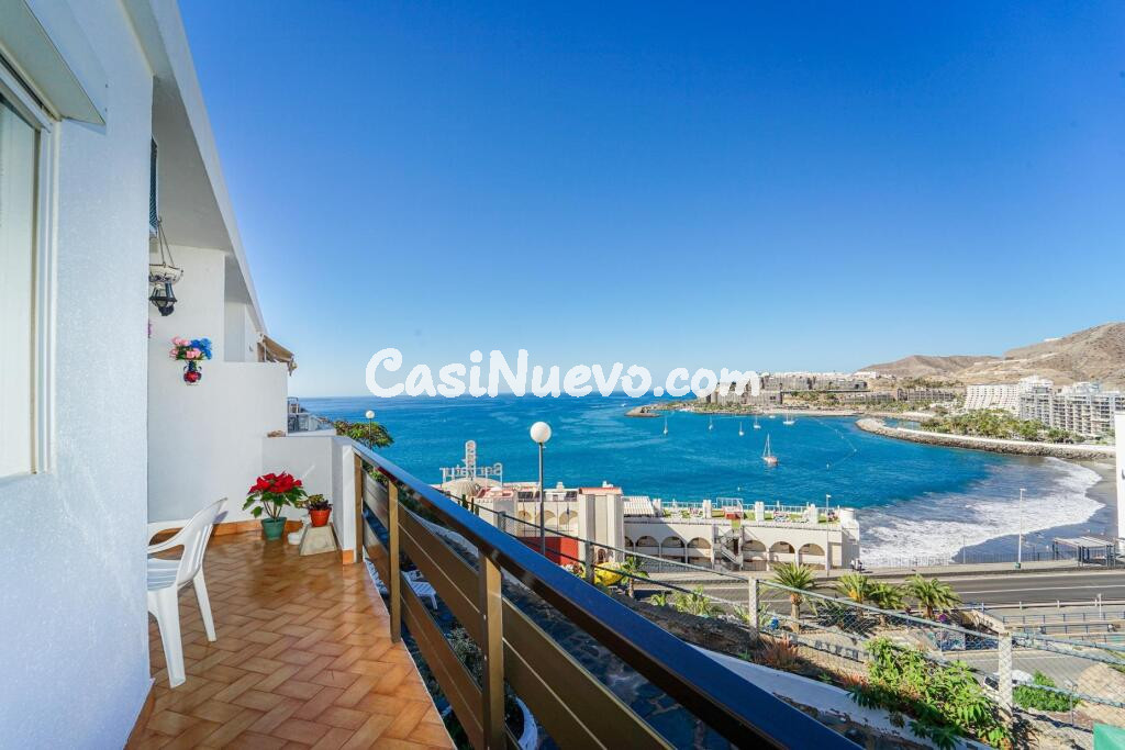 Apartamento luminoso de 2 habitaciones con vistas al mar en Patalavaca
