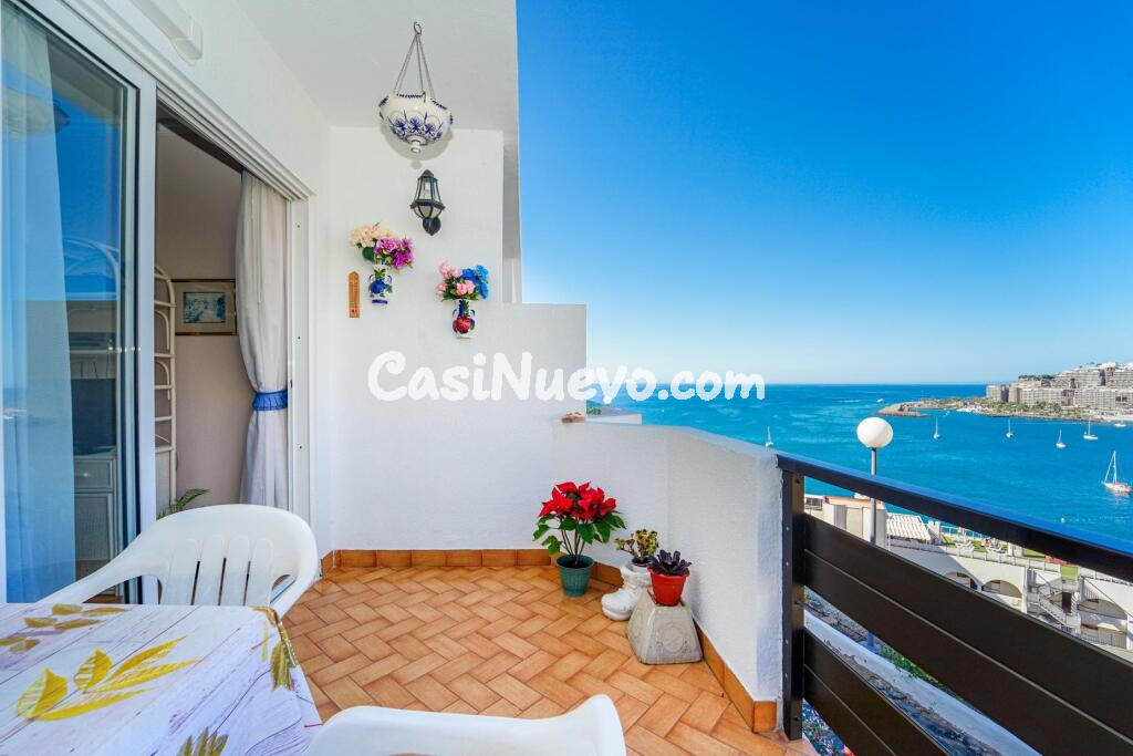 Apartamento luminoso de 2 habitaciones con vistas al mar en Patalavaca