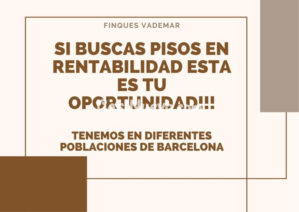PISO EN SABADELL CON RENTABILIDAD
