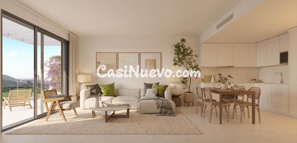 AMPLIO Apartamento de 3 Dorm. A ESTRENAR con terraza, jardín VISTAS AL MAR y GOLF!! - PISCINAS, SAUNA, GYM y MAS