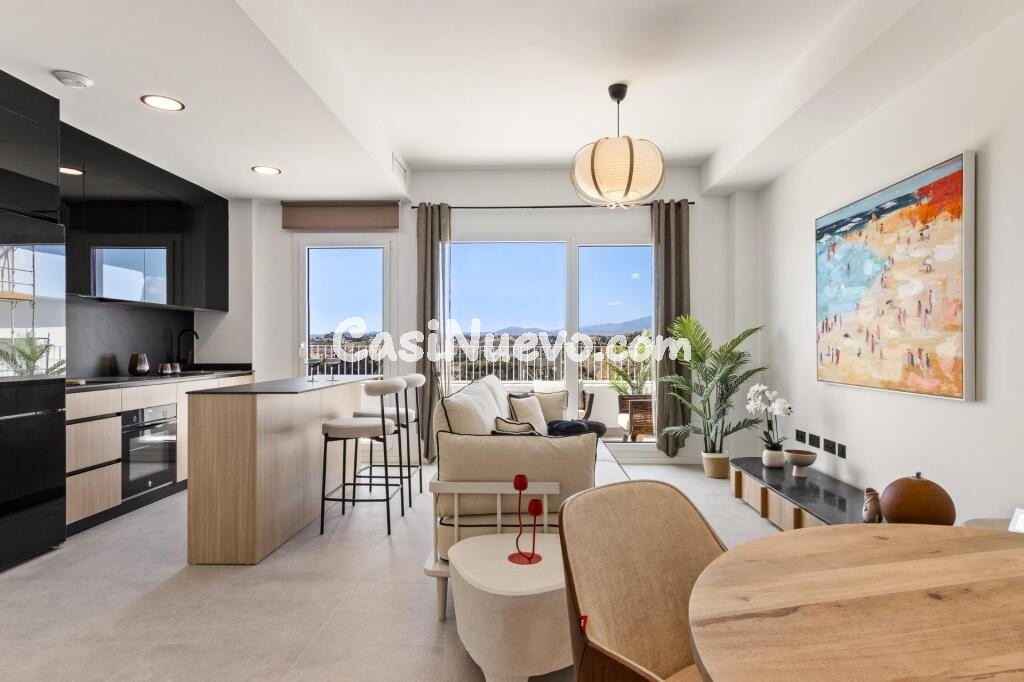 PISO de 2 DORM A ESTRENAR con amplia terraza y JARDÍN, PISCINAS, VISTAS, 2 GARAJE y TRASTERO!!