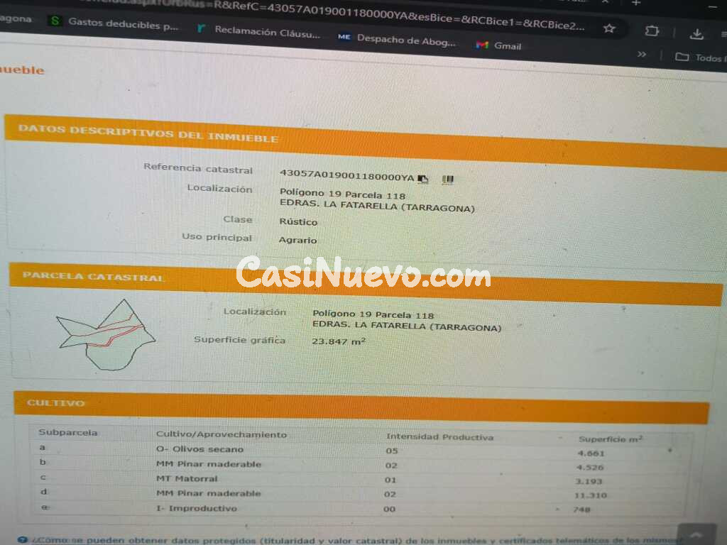 Suelo rústico en Venta en Fatarella, La Tarragona