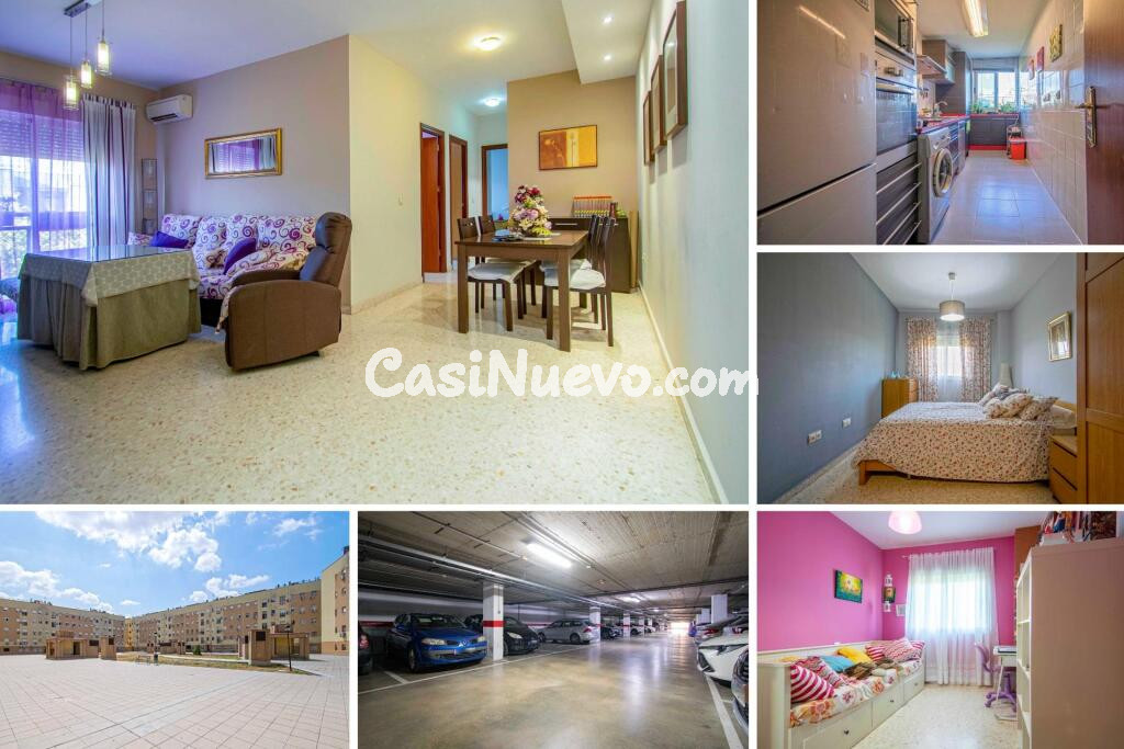 Fantástico piso en Los Bermejales con plaza de garaje y trastero!!!!