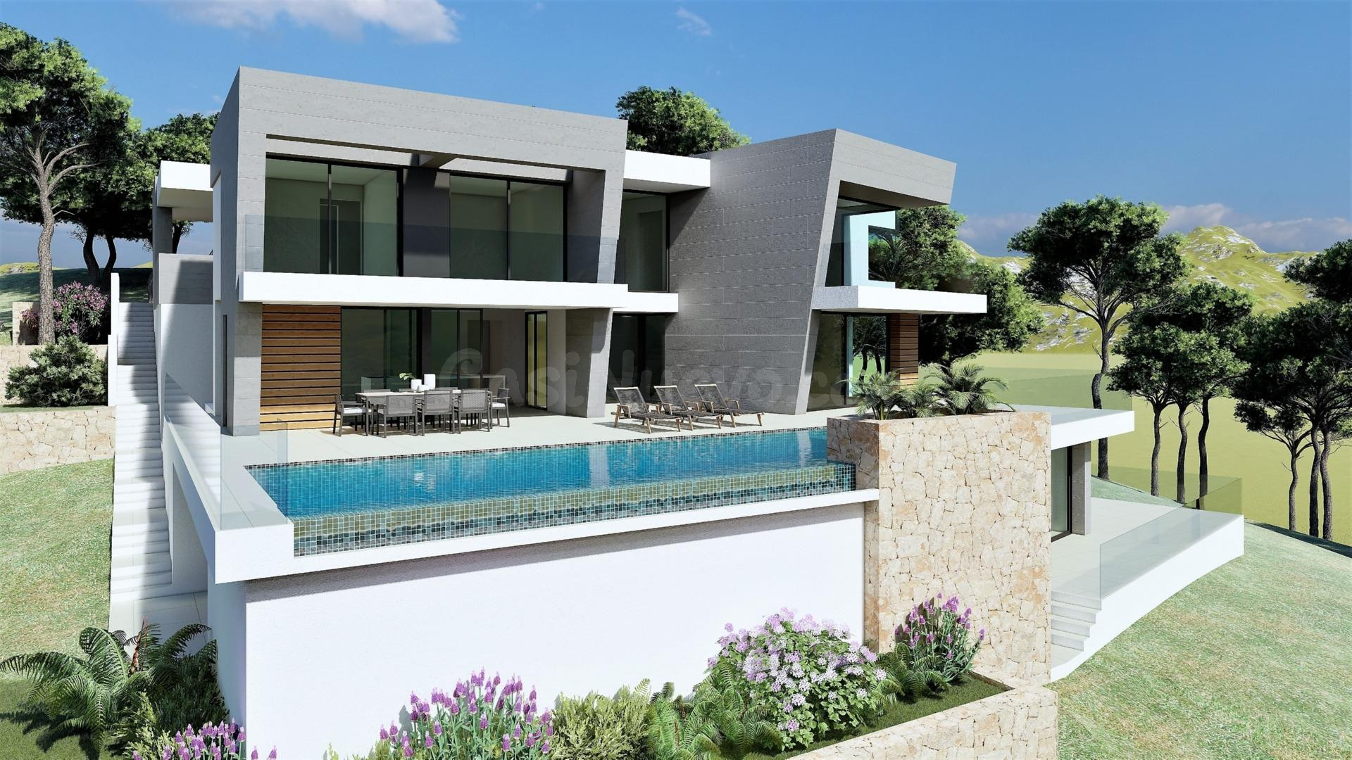 Villa Aral con piscina y vistas al mar en Cumbre del Sol, Be - foto 2