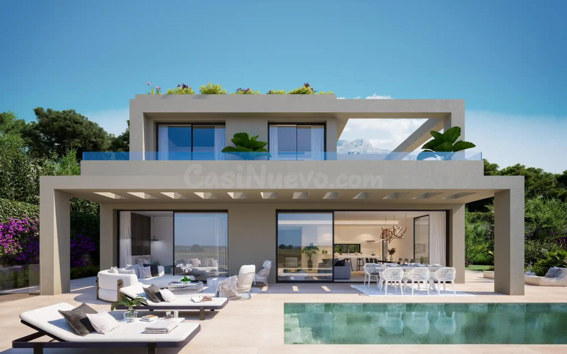 Exclusiva villa de lujo sobre plano con piscina privada situada en la hermosa zona de Benahavis