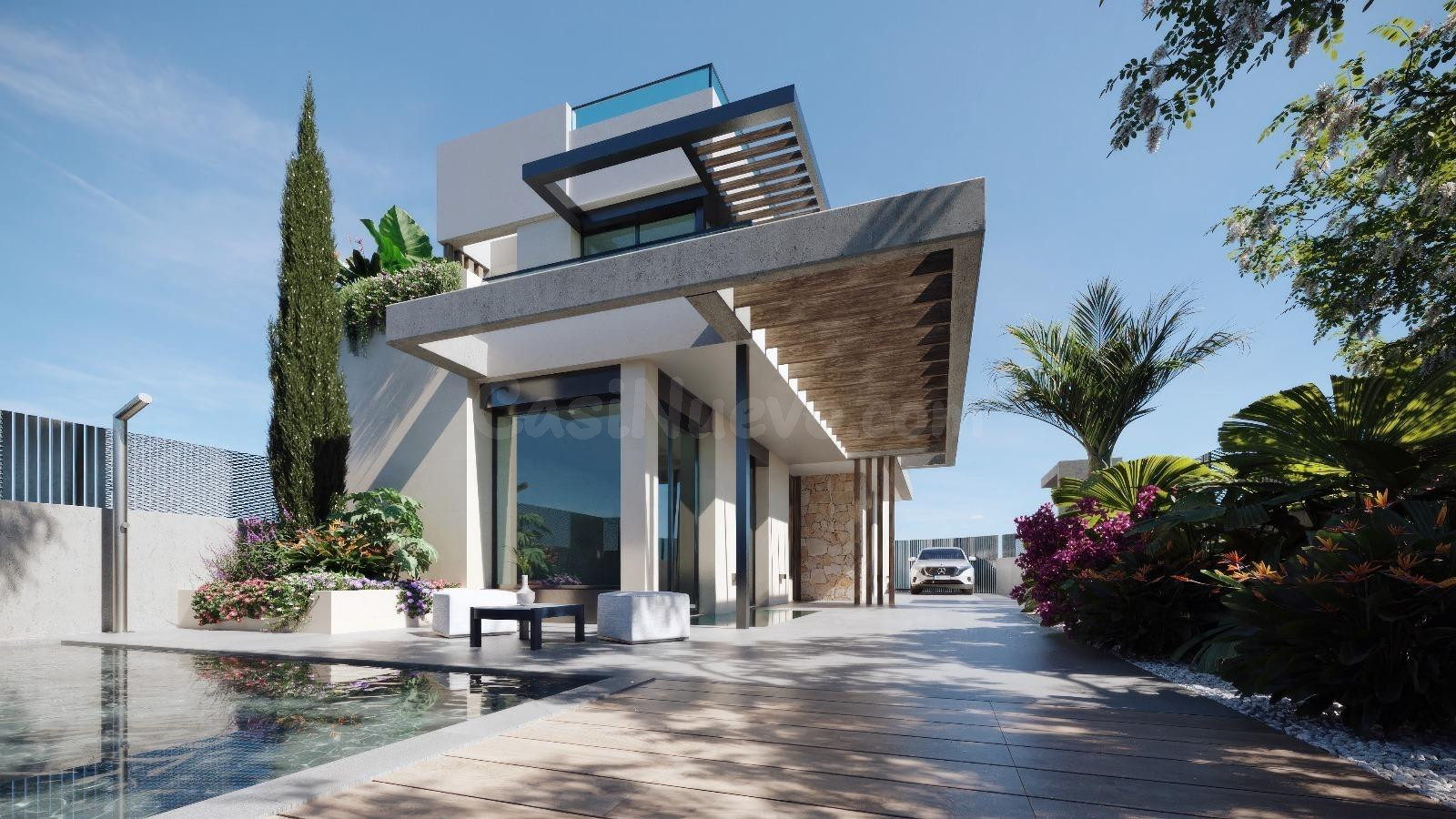 VILLAS DE OBRA NUEVA EN COMPLEJO PRIVADO EN LA PROVINCIA DE MURCIA