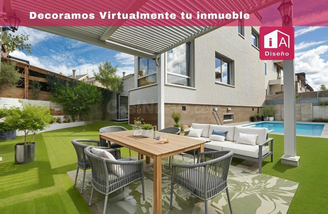 FRESNOS- EXCLUSIVO CHALET de esquina, 3 habitaciones, 3 baños, piscina, garaje, trastero,  jardín y amplias terrazas