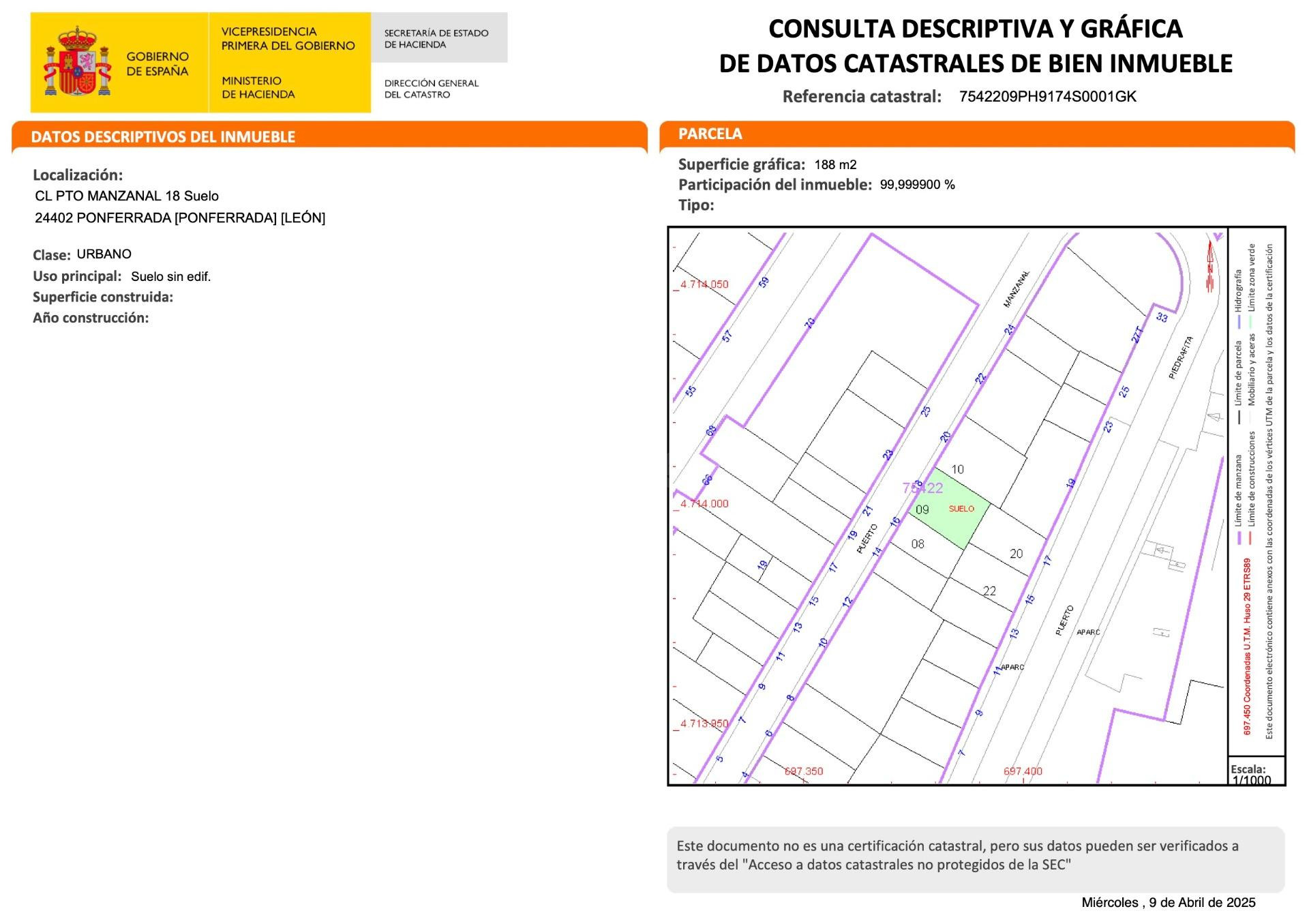 Solar Urbano en Venta