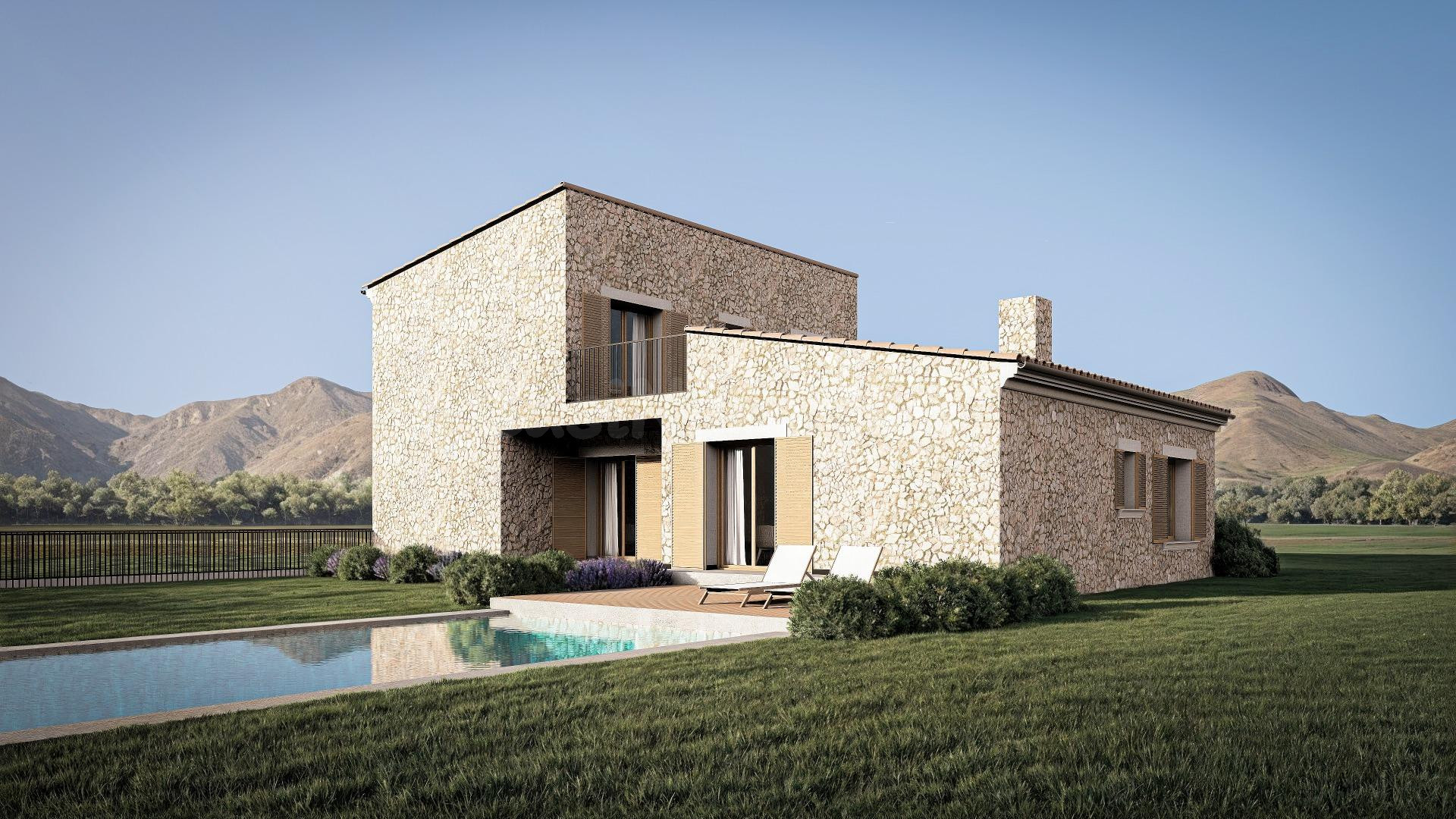 🌳 Terreno rústico urbanizable con proyecto aprobado para vivienda unifamiliar con piscina privada en Muro - foto 2