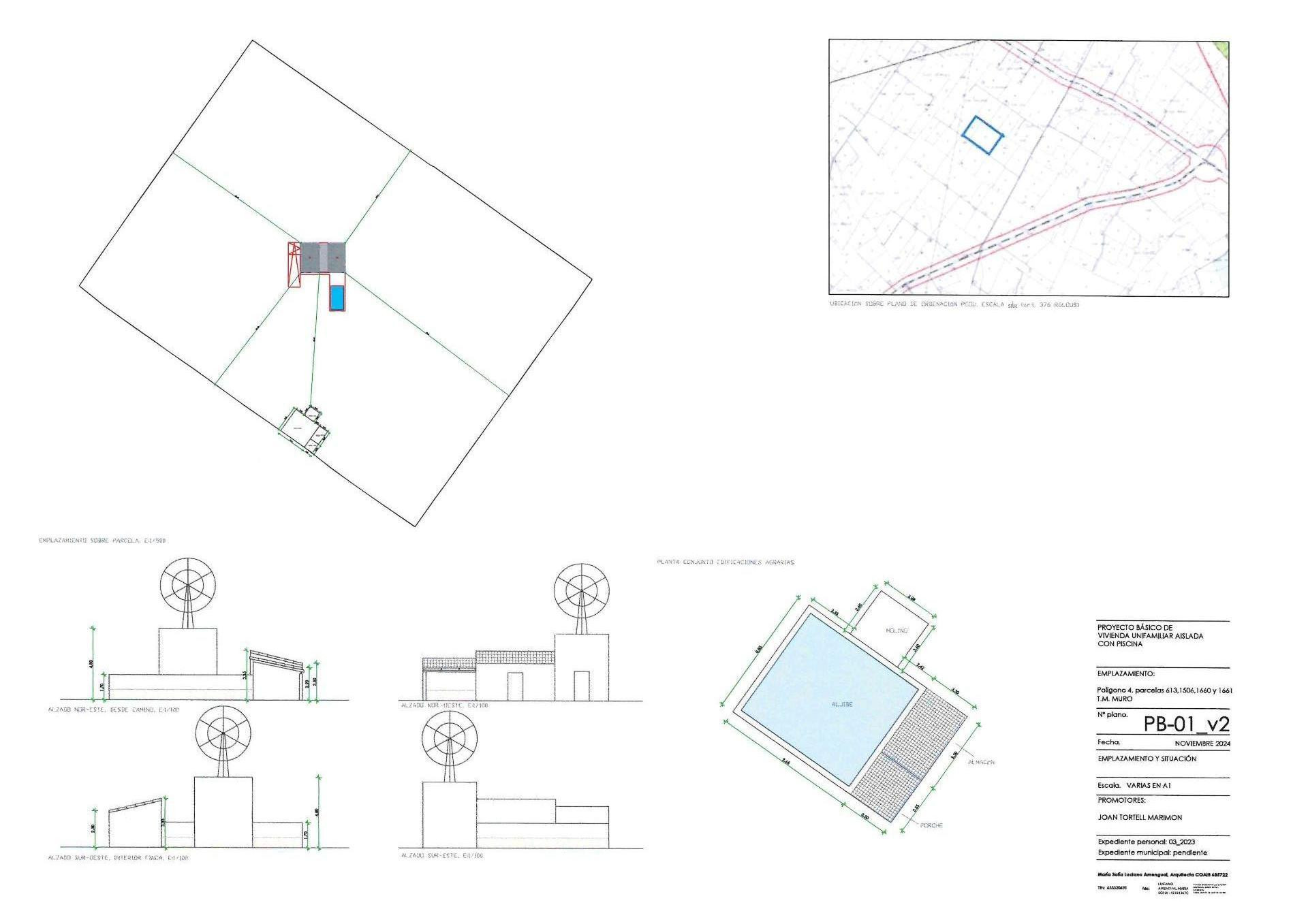 🌳 Terreno rústico urbanizable con proyecto aprobado para vivienda unifamiliar con piscina privada en Muro - foto 4