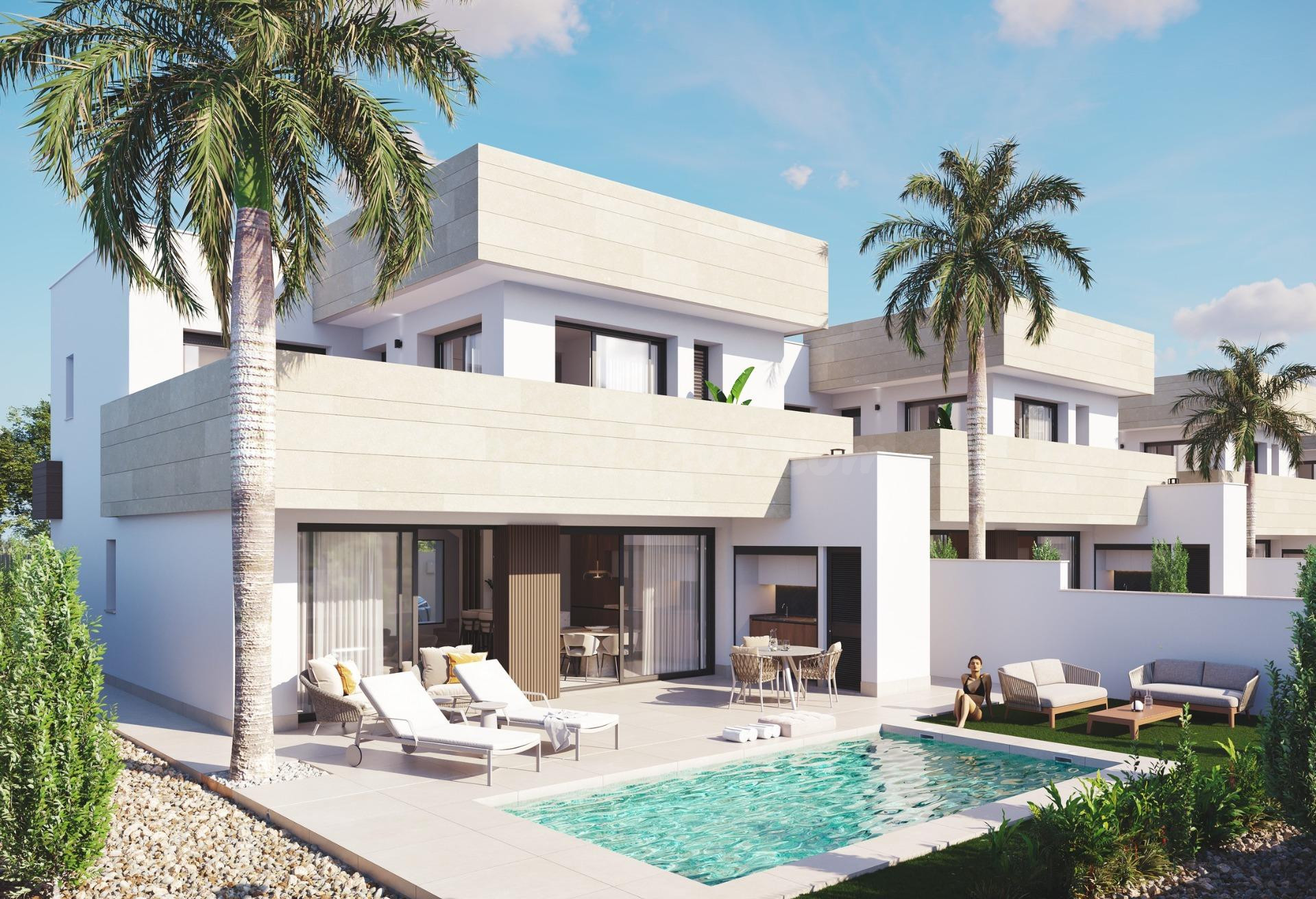 Modernas villas de nueva construcción cerca de la playa en S