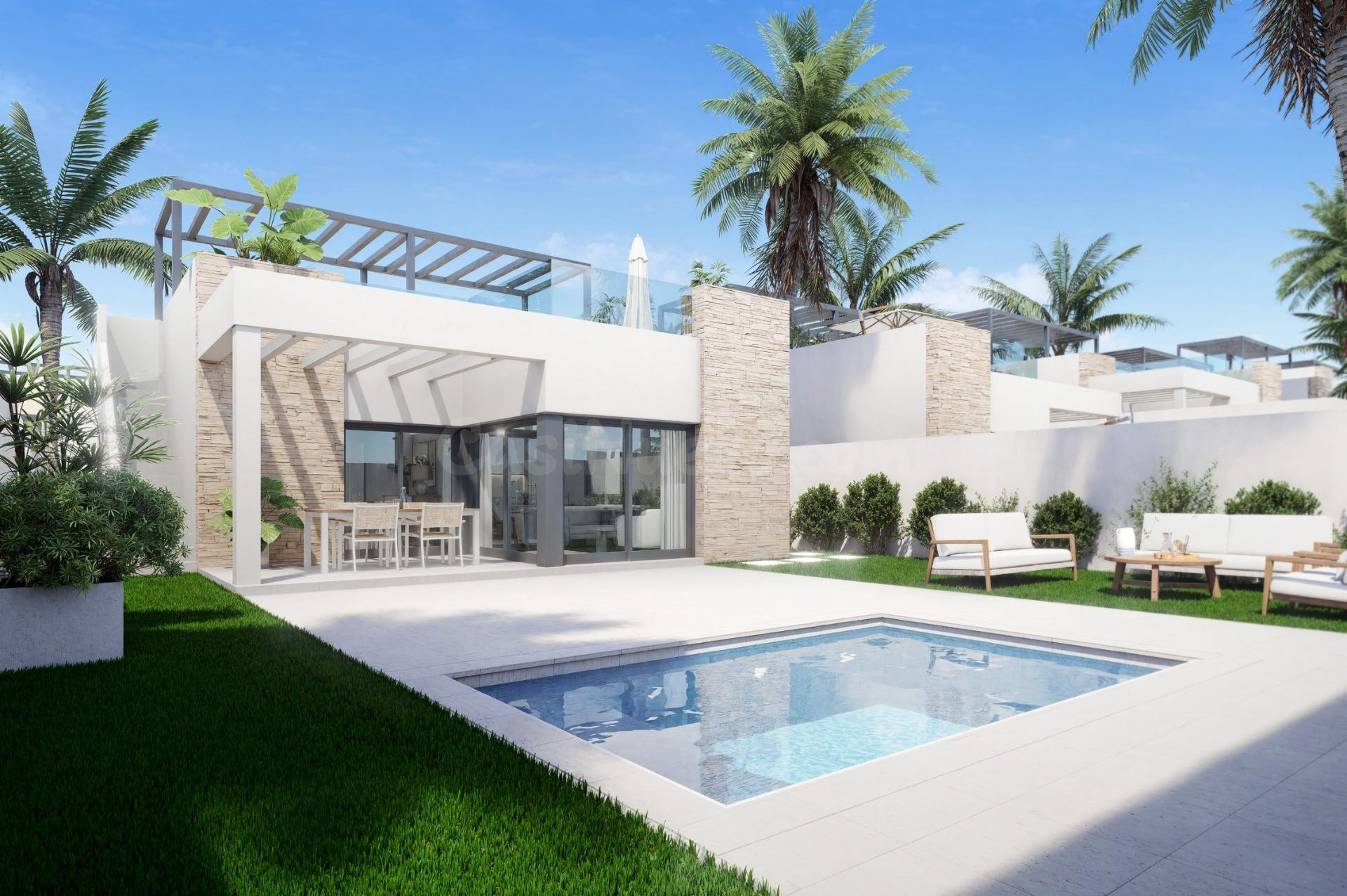 Modernas villas de nueva construcción con piscina privada en