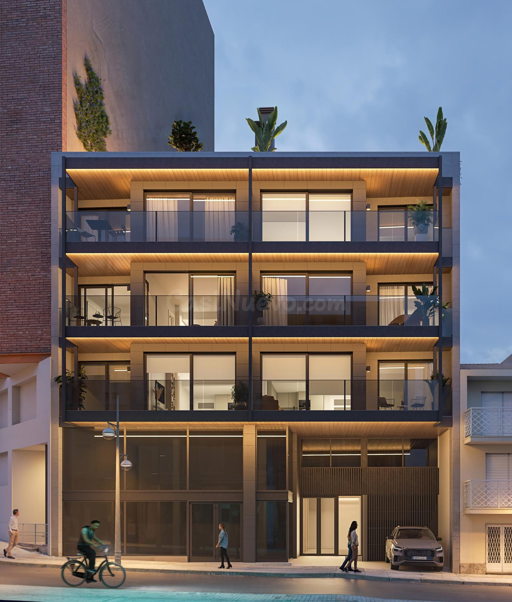 Piso de obra nueva de 4 habitaciones y gran patio en Frances