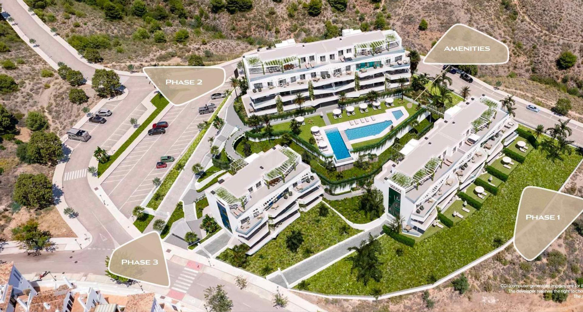 Apartamento planta baja de 2 dormitorios y 2 baños con jardín. Mijas