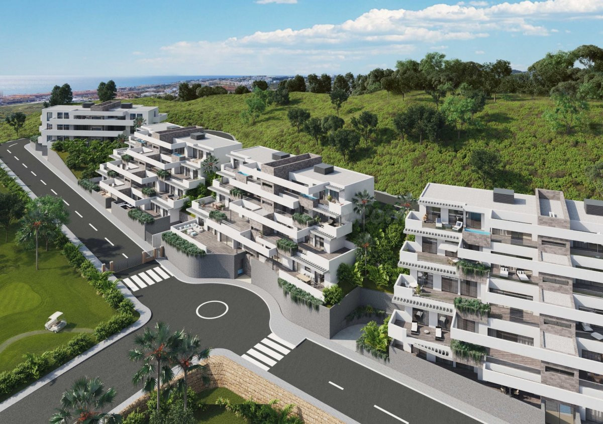 Modernos apartamentos  de lujo en venta sobre plano en La Cala de Mijas