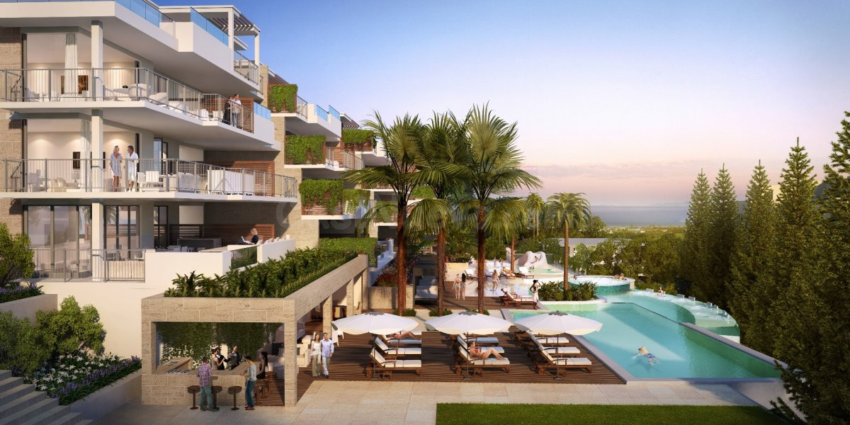 Contemporáneo apartamento de 3 dormitorios con vistas al mar en La Cala de Mijas