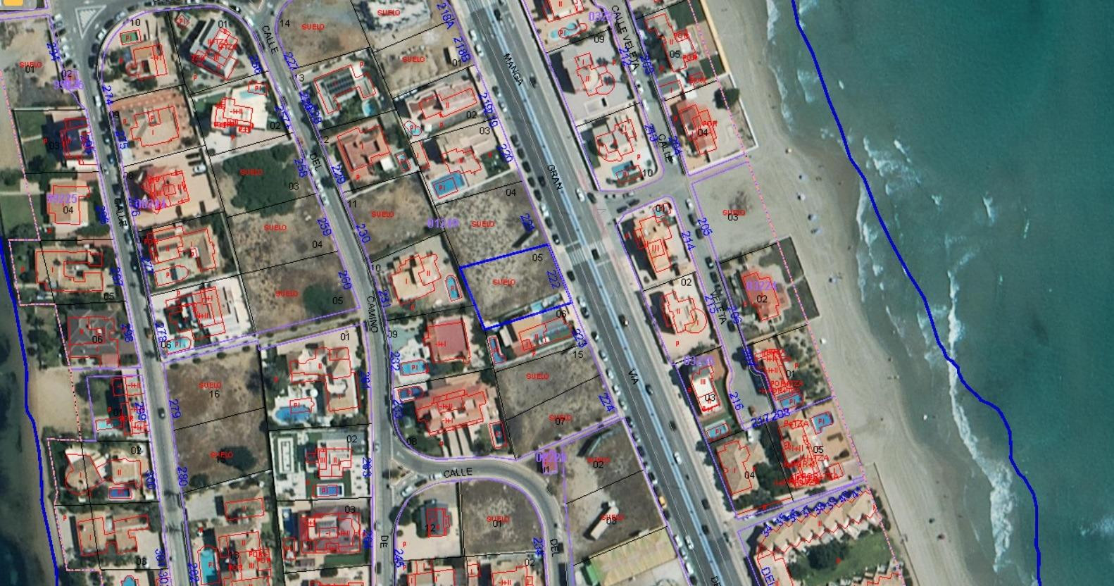 Se vende parcela de 1748 m2 en La Manga del Mar Menor