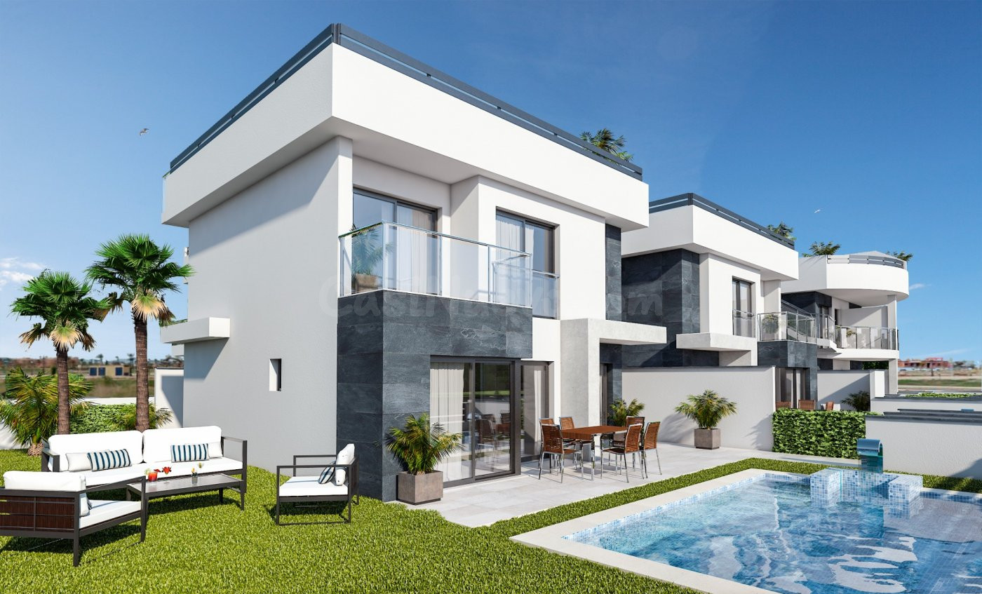 VILLAS DE 3 DORMITORIOS 3 BAÑOS PISCINA PRIVADA EN LOS ALCÁZARES  ( MURCIA)