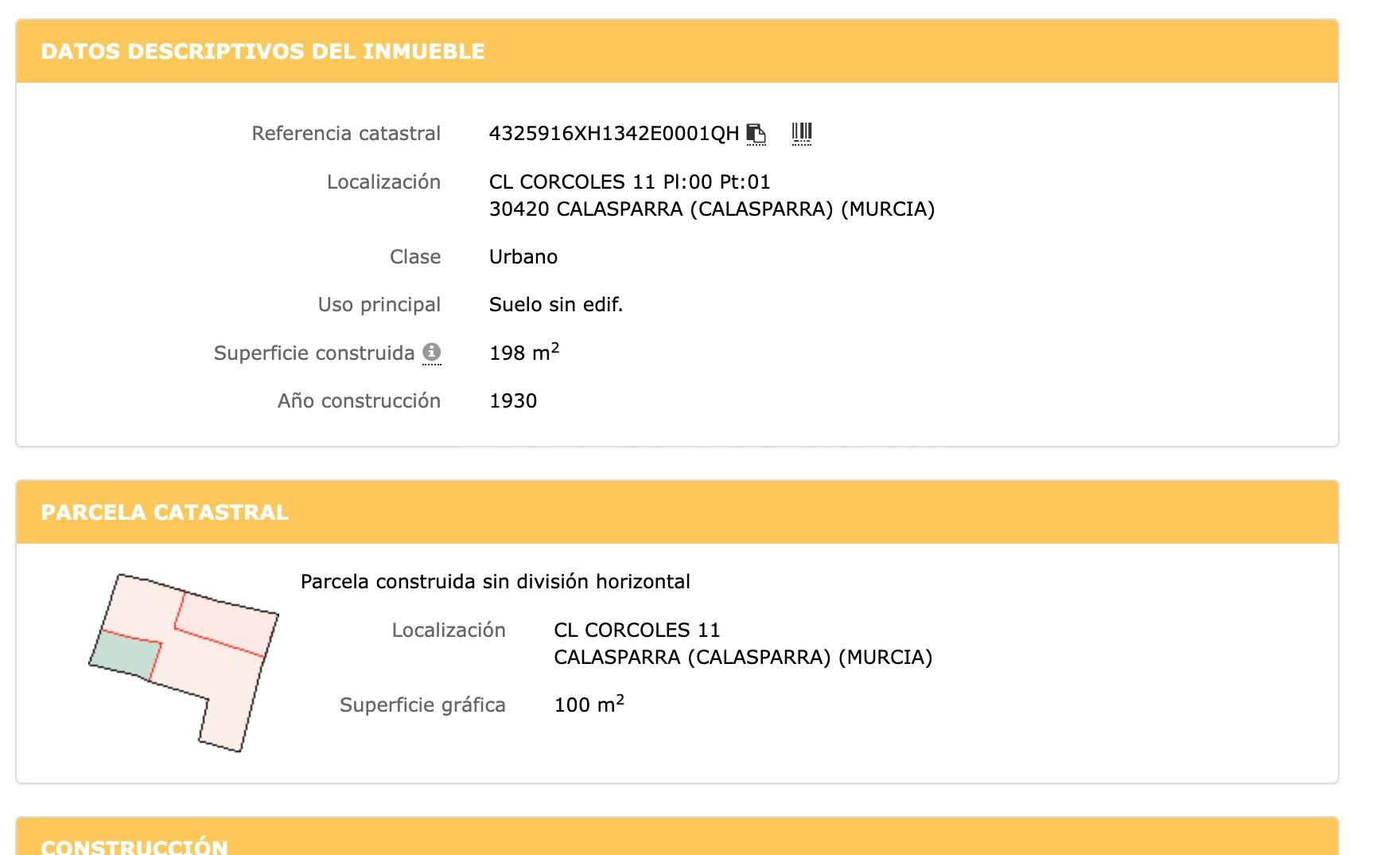 PARCELA URBANA CALASPARRA
