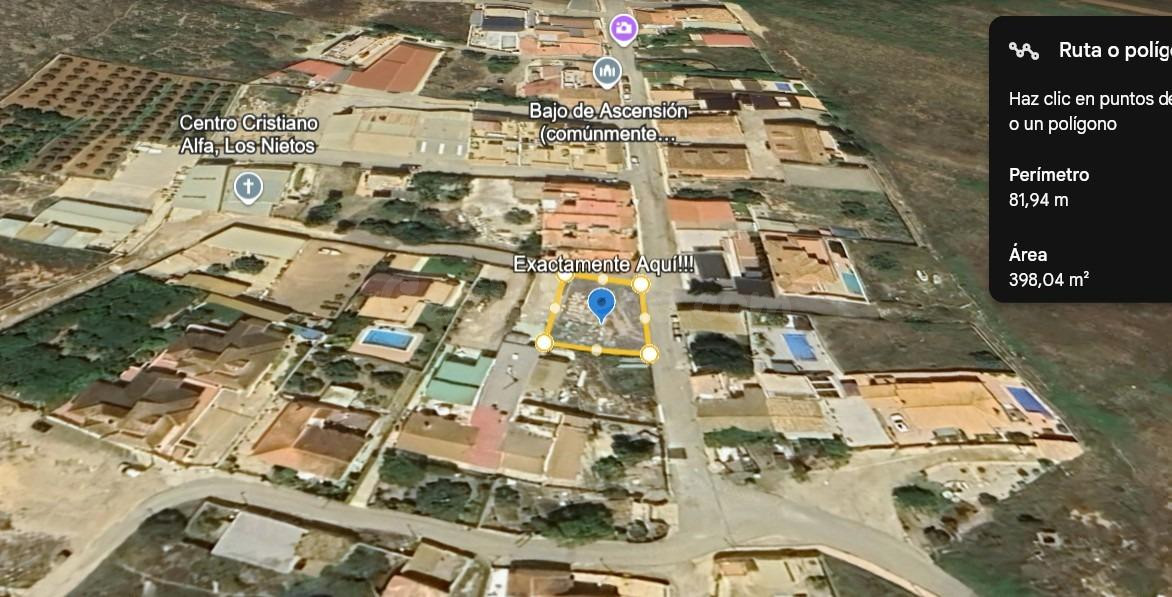 Terreno 400 mt edificable en los Nietos Viejos