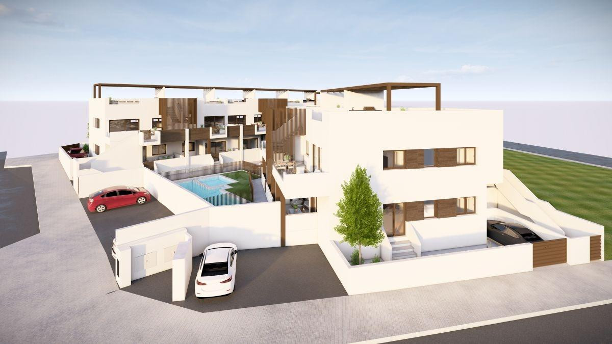 Bungalows con 3 dormitorios, 2 baños, piscina comunitaria en zona de Pilar de La Horadada