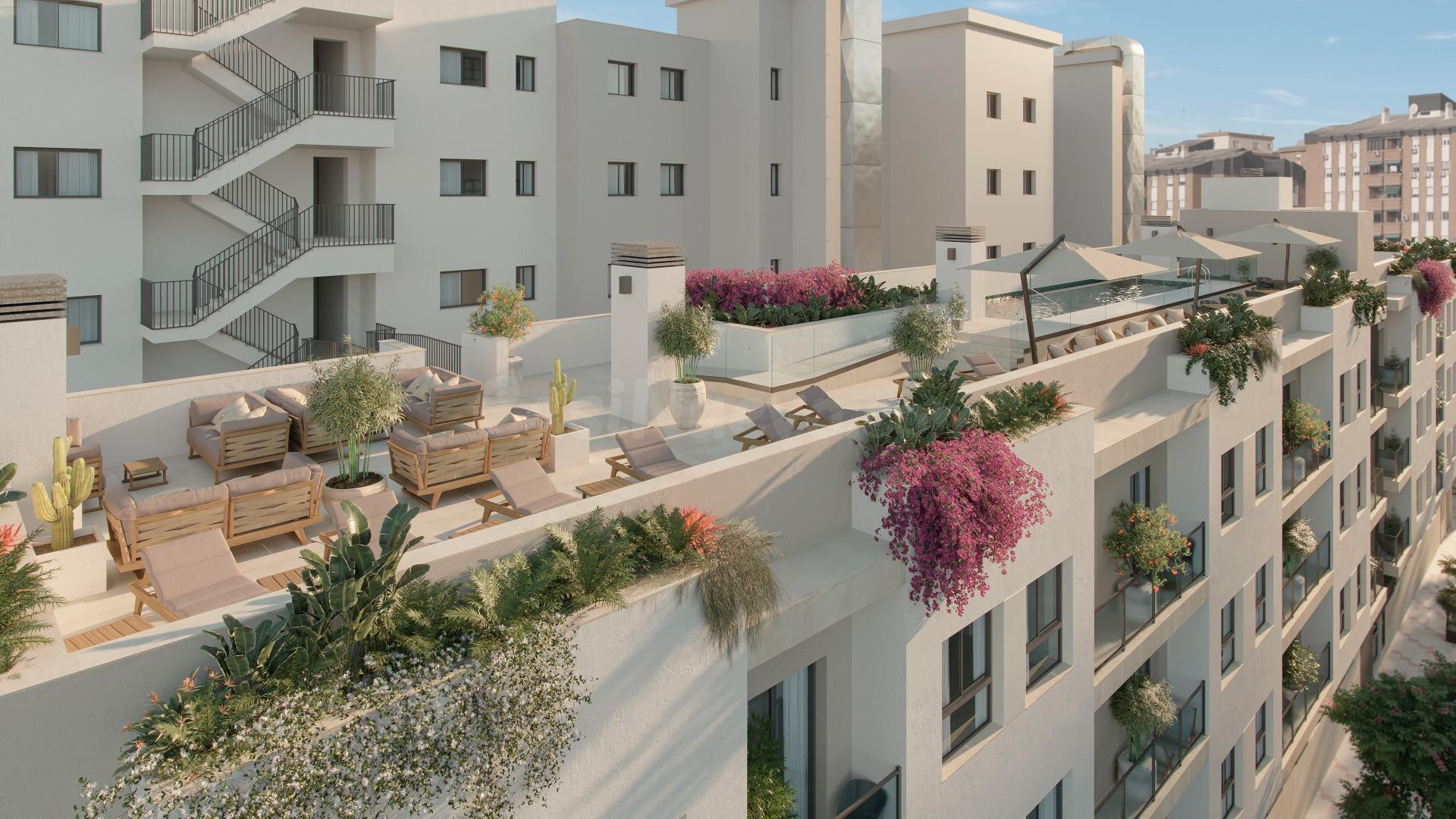 APARTAMENTOS DE OBRA NUEVA EN MÁLAGA A 550 METROS PLAYA HUELIN