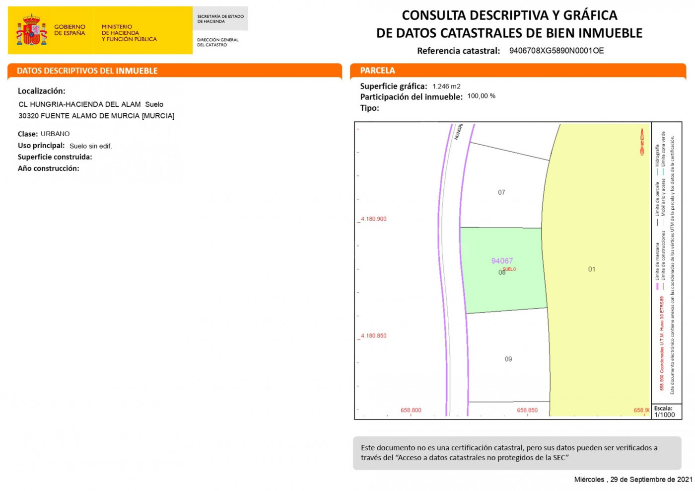 Terreno en venta en Los Almagros