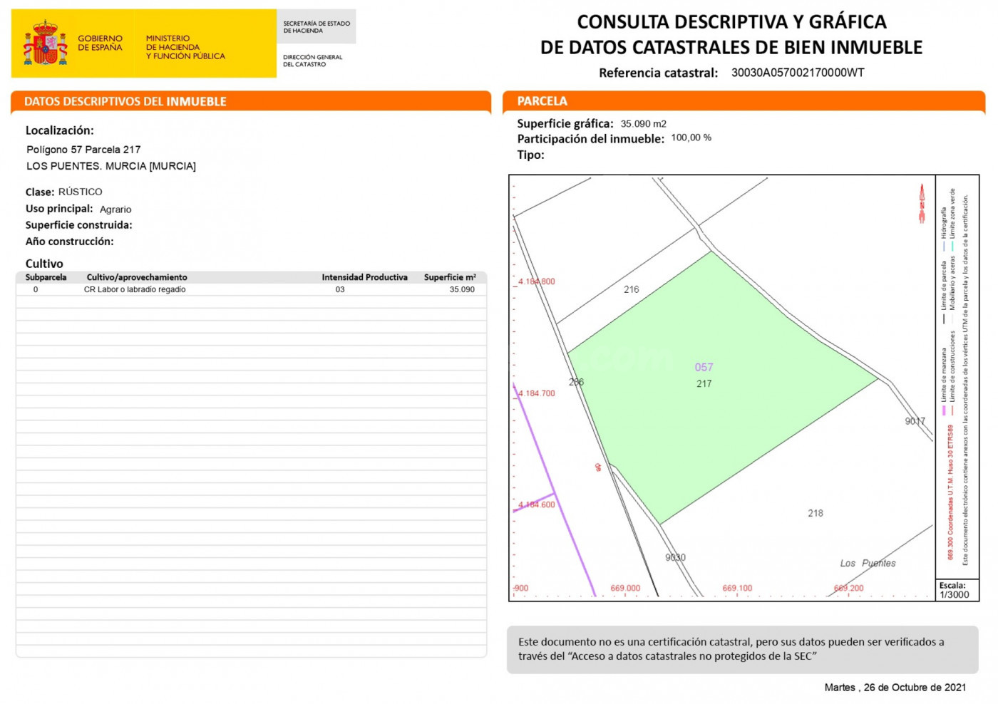 Terreno en venta EN LOS MARTINEZ DEL PUERTO