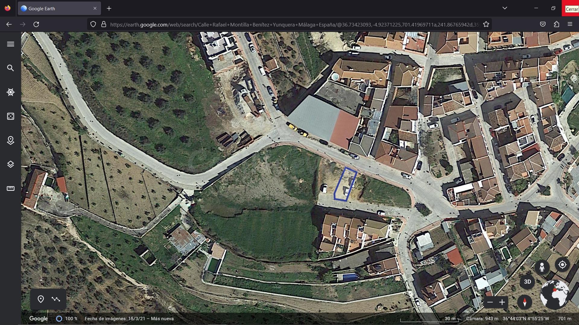 Parcela urbana en Yunquera