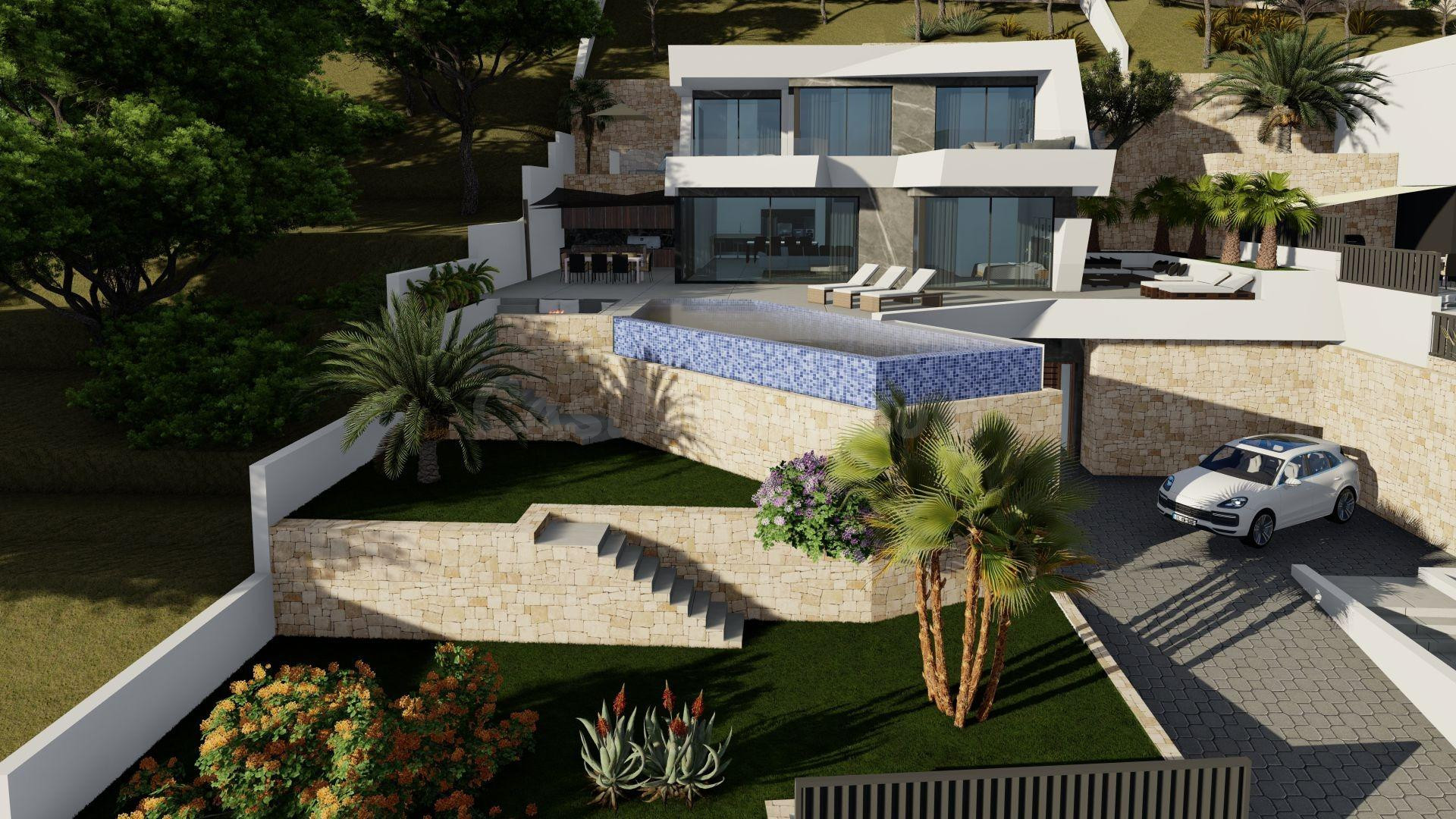 Proyecto nuevo con vistas panoramicas al mar y a todo Calpe